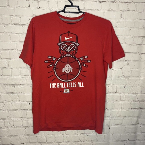Nike Ohio State Buckeyes Basketball 2012 Final Four Tee Men’s M Scarlet NCAA - Picture 1 of 6